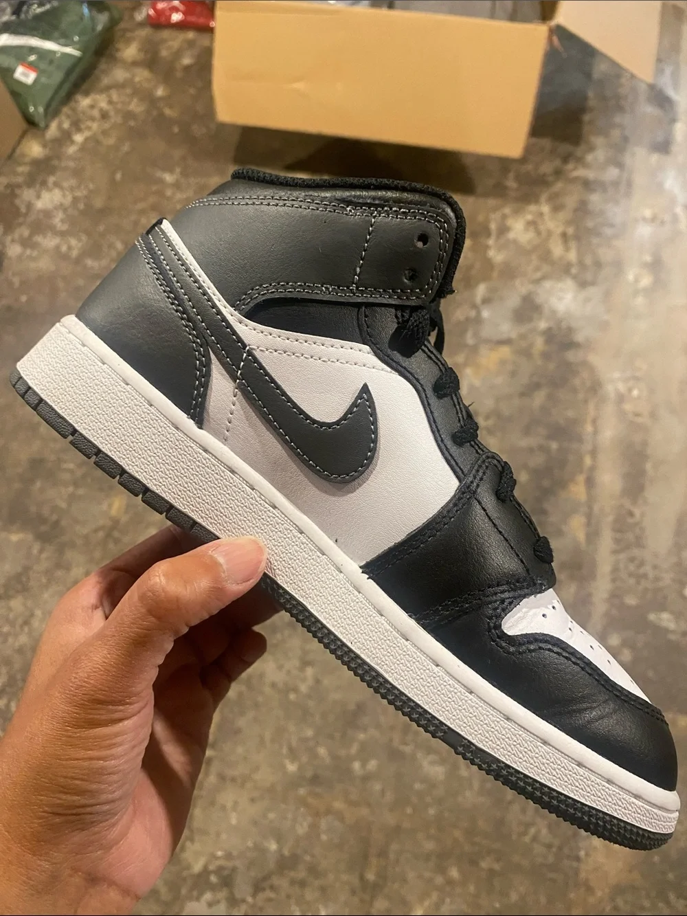 Jordan Kids High-Top Sneakers Black and White